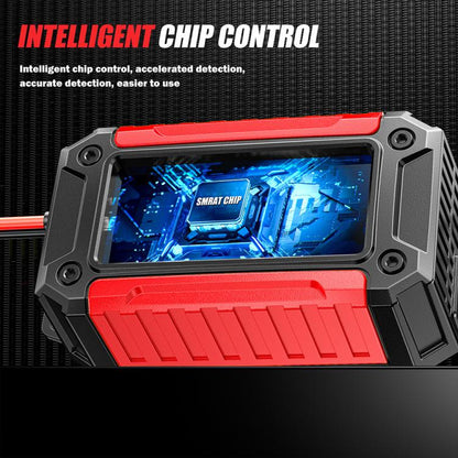 FOXSUR FTC-1206 2 in 1 12V Charging Tester Integrated Machine Car Motorcycle Battery Charger Tester, AU Plug(Red) - Battery Charger by FOXSUR | Online Shopping UK | buy2fix