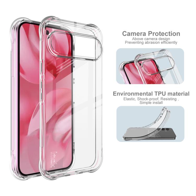 For Google Pixel 10 / Pixel 10 Pro imak Shockproof Airbag TPU Phone Case(Transparent) - Google Cases by imak | Online Shopping UK | buy2fix