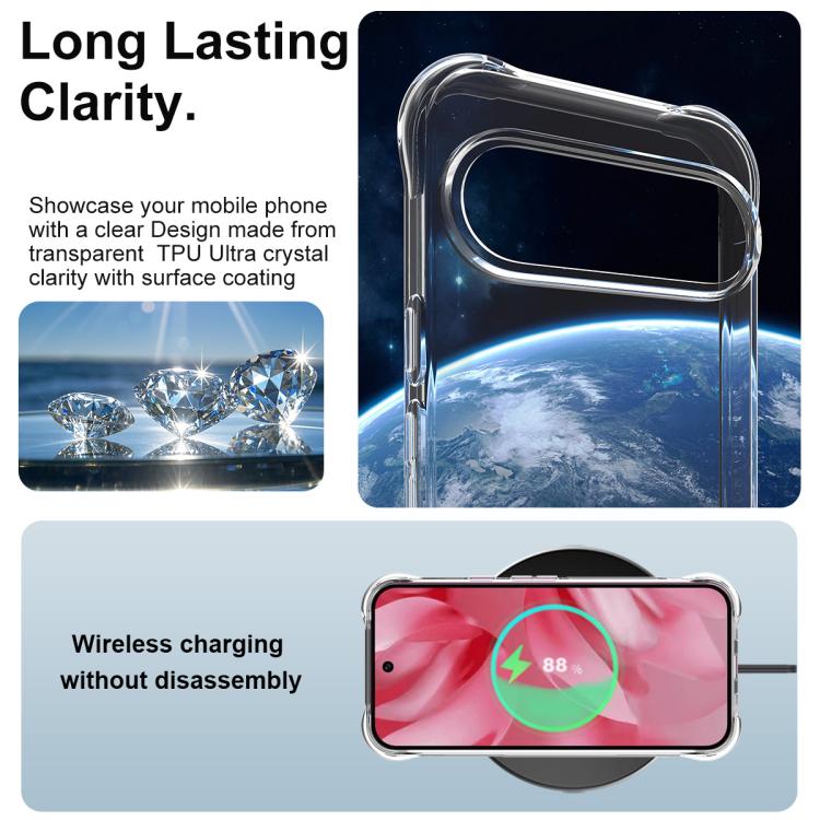 For Google Pixel 10 / Pixel 10 Pro imak Shockproof Airbag TPU Phone Case(Transparent) - Google Cases by imak | Online Shopping UK | buy2fix