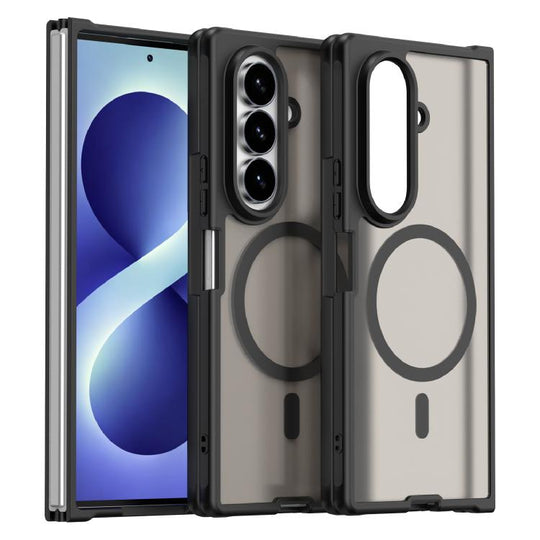 For Galaxy Z Fold8 Ultra 5G Fan Dun Series TPU Hybrid PC Frosted Magsafe Phone Case(Black)