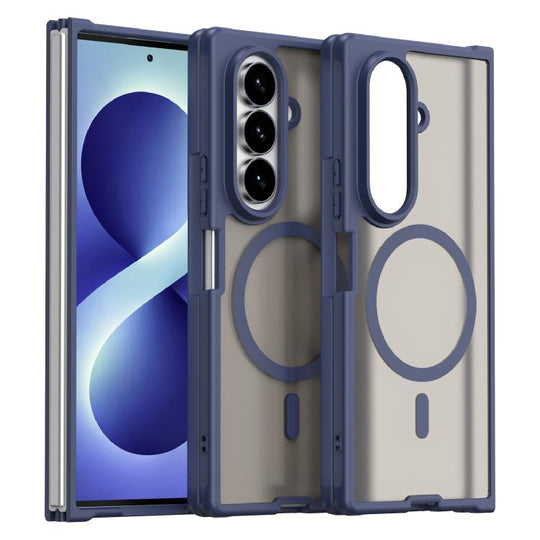 For Galaxy Z Fold8 Ultra 5G Fan Dun Series TPU Hybrid PC Frosted Magsafe Phone Case(Blue)