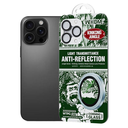 For iPhone 16 Pro / 16 Pro Max WK WTPC-011 Jungle Series Kinkong Imitation Metal Camera Lens Protector Film(Black) - iPhone 16 Pro Max Tempered Glass by WK | Online Shopping UK | buy2fix
