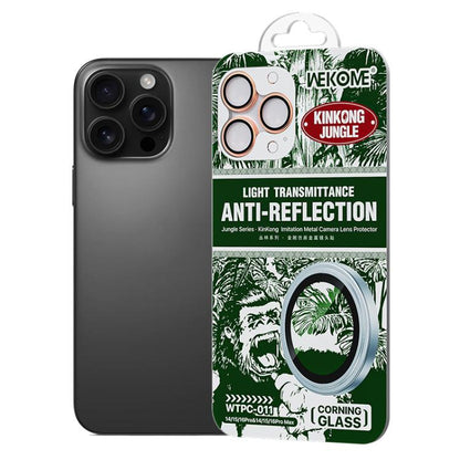 For iPhone 16 Pro / 16 Pro Max WTPC-011 Jungle Series Kinkong Imitation Metal Camera Lens Protector Film(Rose Gold) - iPhone 16 Pro Max Tempered Glass by WK | Online Shopping UK | buy2fix