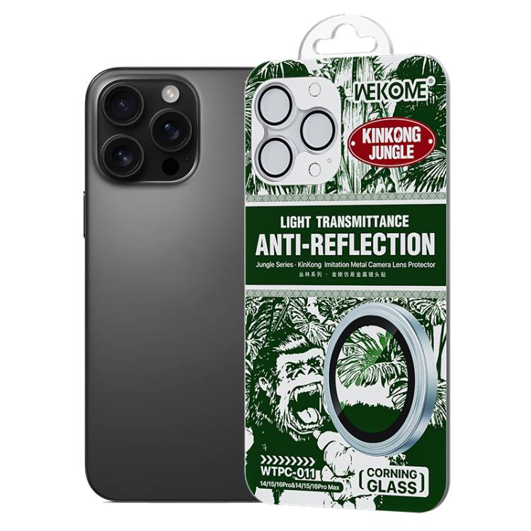 For iPhone 16 Pro / 16 Pro Max WTPC-011 Jungle Series Kinkong Imitation Metal Camera Lens Protector Film(Transparent) - iPhone 16 Pro Max Tempered Glass by WK | Online Shopping UK | buy2fix