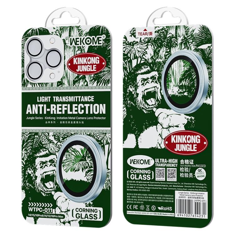 For iPhone 16 Pro / 16 Pro Max WTPC-011 Jungle Series Kinkong Imitation Metal Camera Lens Protector Film(Transparent) - iPhone 16 Pro Max Tempered Glass by WK | Online Shopping UK | buy2fix