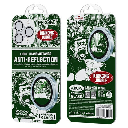 For iPhone 16 Pro / 16 Pro Max WTPC-011 Jungle Series Kinkong Imitation Metal Camera Lens Protector Film(Transparent) - iPhone 16 Pro Max Tempered Glass by WK | Online Shopping UK | buy2fix