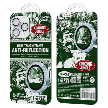 For iPhone 16 Pro / 16 Pro Max WTPC-011 Jungle Series Kinkong Imitation Metal Camera Lens Protector Film(Silver) - iPhone 16 Pro Max Tempered Glass by WK | Online Shopping UK | buy2fix