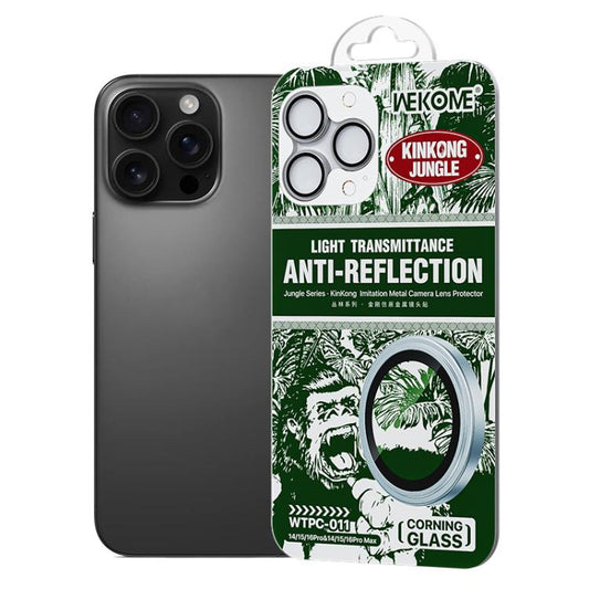 For iPhone 16 Pro / 16 Pro Max WTPC-011 Jungle Series Kinkong Imitation Metal Camera Lens Protector Film(Primary Color) - iPhone 16 Pro Max Tempered Glass by WK | Online Shopping UK | buy2fix