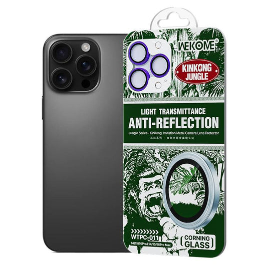 For iPhone 16 Pro / 16 Pro Max WTPC-011 Jungle Series Kinkong Imitation Metal Camera Lens Protector Film(Purple) - iPhone 16 Pro Max Tempered Glass by WK | Online Shopping UK | buy2fix