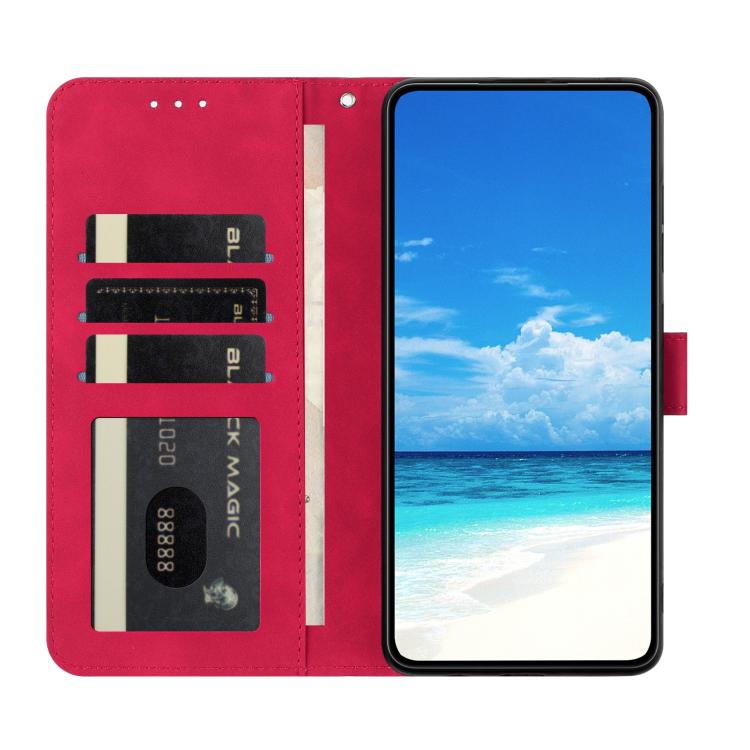 For iPhone Air Moonlit Butterfly Dance Pattern Embossed Leather Phone Case(Rose Red) - iPhone Air Cases by buy2fix | Online Shopping UK | buy2fix