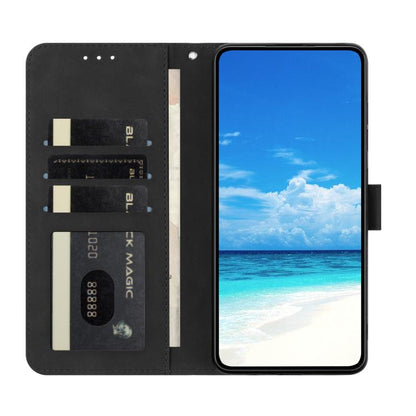 For iPhone Air Moonlit Butterfly Dance Pattern Embossed Leather Phone Case(Black) - iPhone Air Cases by buy2fix | Online Shopping UK | buy2fix