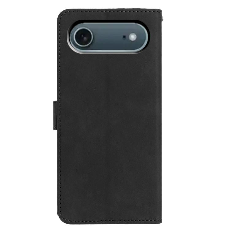 For iPhone Air Moonlit Butterfly Dance Pattern Embossed Leather Phone Case(Black) - iPhone Air Cases by buy2fix | Online Shopping UK | buy2fix