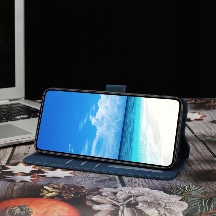 For iPhone Air Moonlit Butterfly Dance Pattern Embossed Leather Phone Case(Navy Blue) - iPhone Air Cases by buy2fix | Online Shopping UK | buy2fix