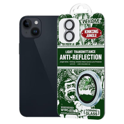 For iPhone 16 / 16 Plus WK WTPC-011 Jungle Series Kinkong Imitation Metal Camera Lens Protector Film(Black) - iPhone 16 Tempered Glass by WK | Online Shopping UK | buy2fix