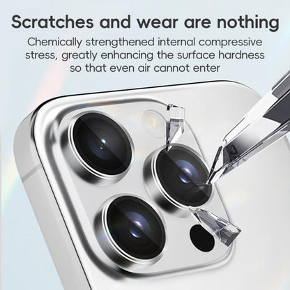 For iPhone 16 / 16 Plus WK WTPC-011 Jungle Series Kinkong Imitation Metal Camera Lens Protector Film(Silver) - iPhone 16 Tempered Glass by WK | Online Shopping UK | buy2fix