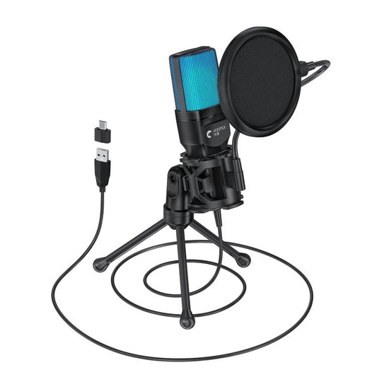 Yanmai SF-777R RGB Light Desktop Noise Reduction Microphone with Anti-spray Net - Microphone by Yanmai | Online Shopping UK | buy2fix