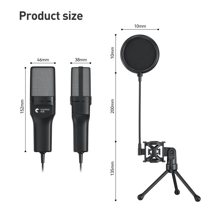Yanmai SF-777R RGB Light Desktop Noise Reduction Microphone with Anti-spray Net - Microphone by Yanmai | Online Shopping UK | buy2fix