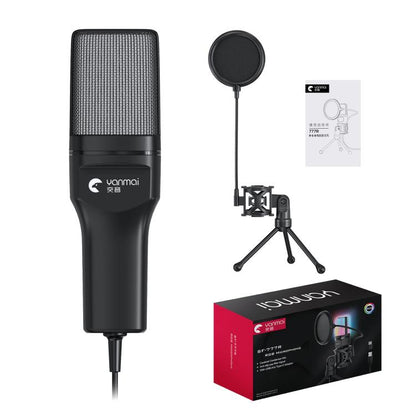 Yanmai SF-777R RGB Light Desktop Noise Reduction Microphone with Anti-spray Net - Microphone by Yanmai | Online Shopping UK | buy2fix