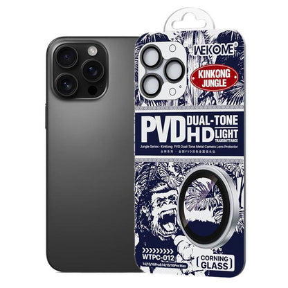 For iPhone 16 Pro / 16 Pro Max WK WTPC-012 Jungle Series Kinkong PVD Dual-color Metal Lens Protector Film(Black) - iPhone 16 Pro Max Tempered Glass by WK | Online Shopping UK | buy2fix