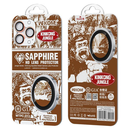 For iPhone 16 Pro / 16 Pro Max WK WTPC-013 Jungle Series Kinkong Sapphire Metal Camera Lens Protector Film(Rose Gold) - iPhone 16 Pro Max Tempered Glass by WK | Online Shopping UK | buy2fix