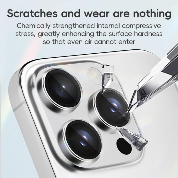 For iPhone 16 Pro / 16 Pro Max WK WTPC-013 Jungle Series Kinkong Sapphire Metal Camera Lens Protector Film(Natural Color) - iPhone 16 Pro Max Tempered Glass by WK | Online Shopping UK | buy2fix