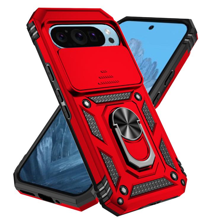 For Google Pixel 10 Sliding Camshield Holder Phone Case(Red) - Google Cases by buy2fix | Online Shopping UK | buy2fix