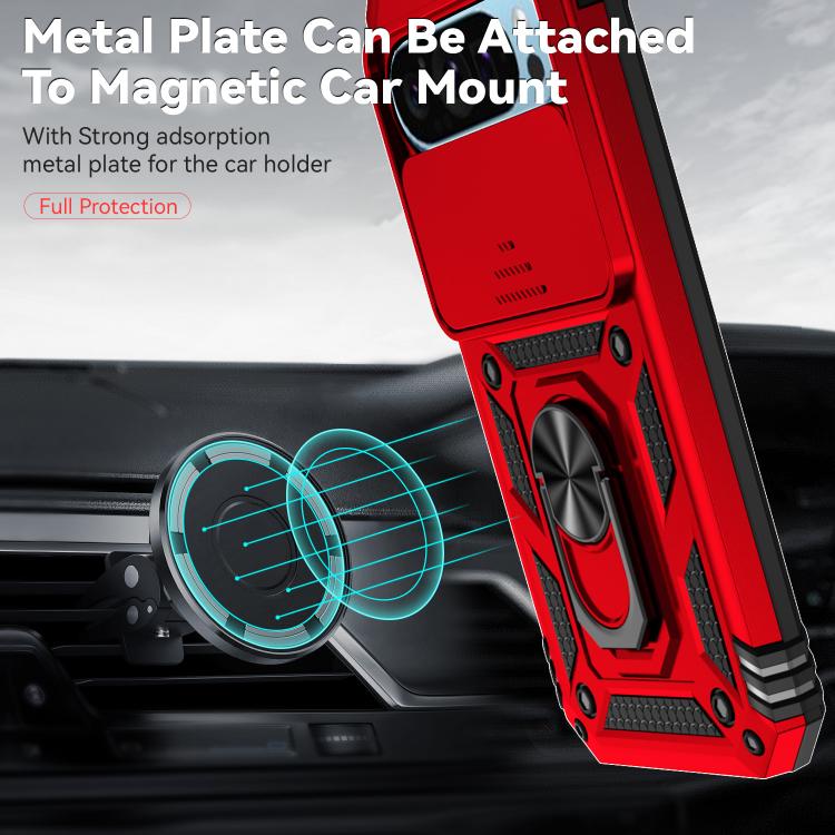 For Google Pixel 10 Sliding Camshield Holder Phone Case(Red) - Google Cases by buy2fix | Online Shopping UK | buy2fix