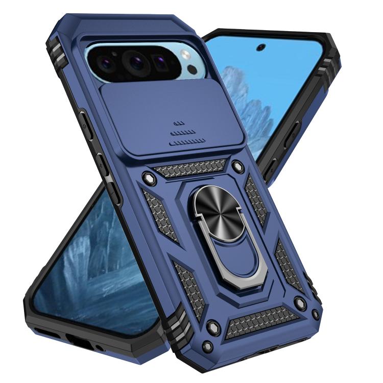 For Google Pixel 10 Sliding Camshield Holder Phone Case(Blue) - Google Cases by buy2fix | Online Shopping UK | buy2fix