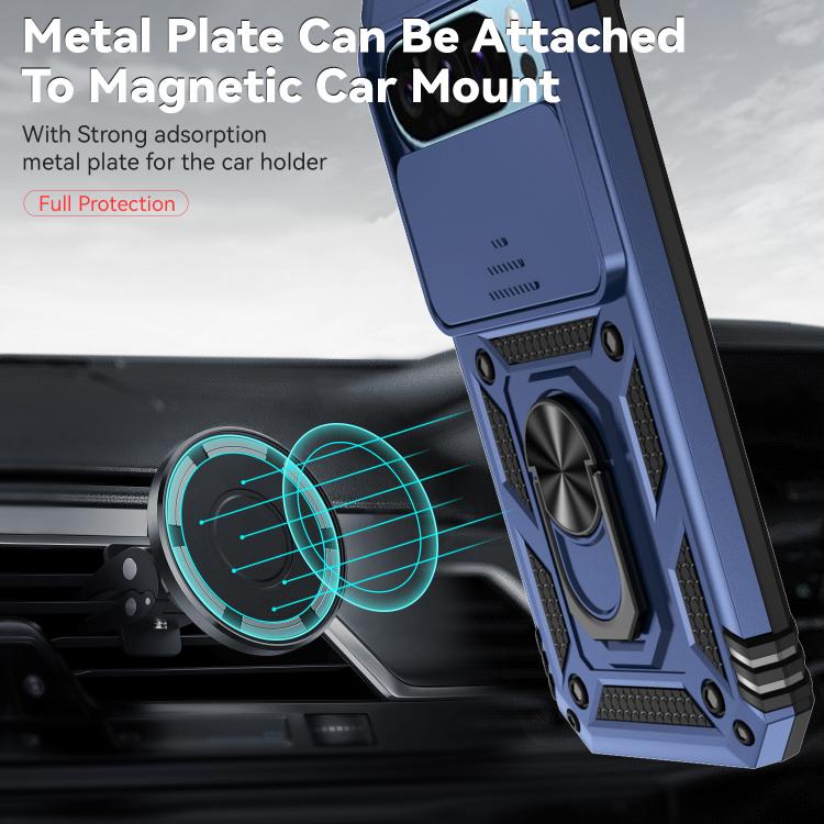 For Google Pixel 10 Sliding Camshield Holder Phone Case(Blue) - Google Cases by buy2fix | Online Shopping UK | buy2fix