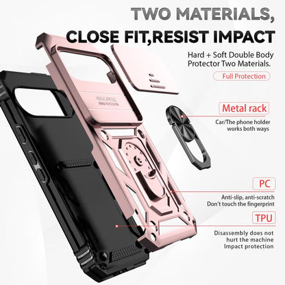 For Google Pixel 10 Sliding Camshield Holder Phone Case(Rose Gold) - Google Cases by buy2fix | Online Shopping UK | buy2fix