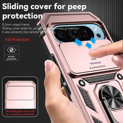 For Google Pixel 10 Sliding Camshield Holder Phone Case(Rose Gold) - Google Cases by buy2fix | Online Shopping UK | buy2fix