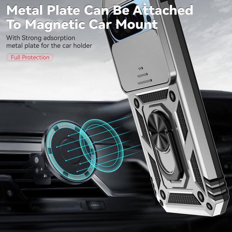 For Google Pixel 10 Sliding Camshield Holder Phone Case(Silver) - Google Cases by buy2fix | Online Shopping UK | buy2fix