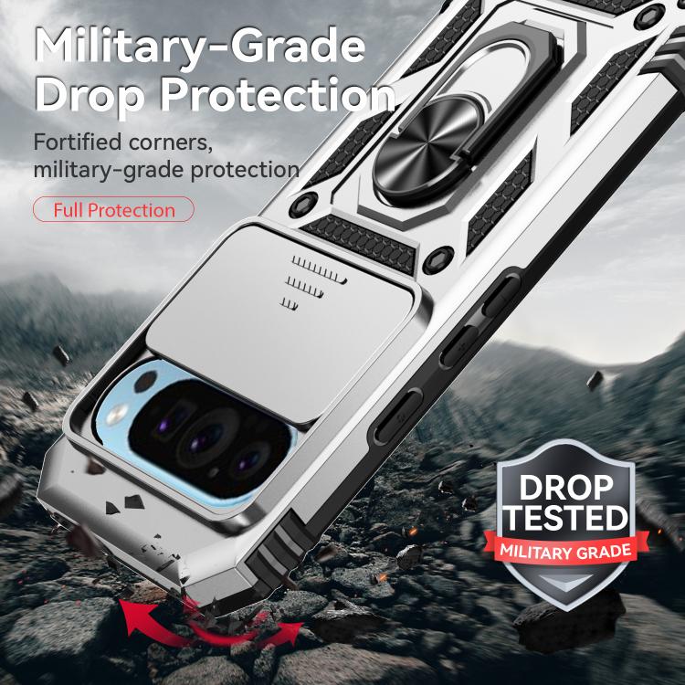 For Google Pixel 10 Sliding Camshield Holder Phone Case(Silver) - Google Cases by buy2fix | Online Shopping UK | buy2fix