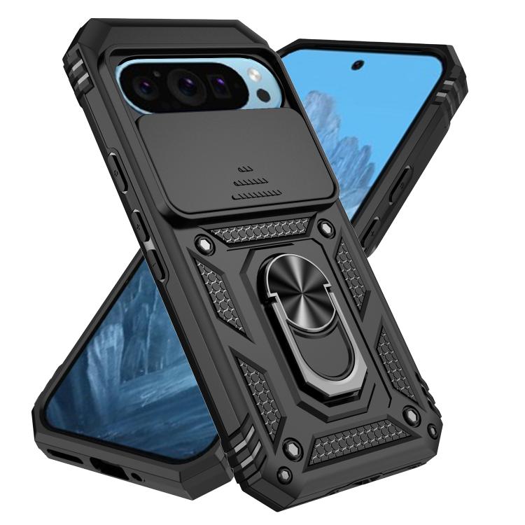 For Google Pixel 10 Pro Sliding Camshield Holder Phone Case(Black) - Google Cases by buy2fix | Online Shopping UK | buy2fix