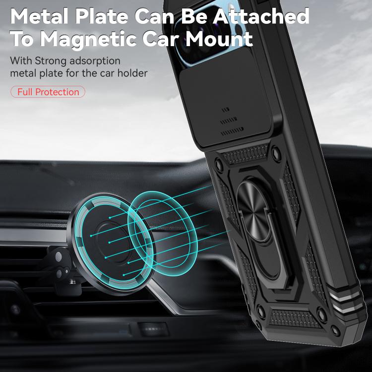 For Google Pixel 10 Pro Sliding Camshield Holder Phone Case(Black) - Google Cases by buy2fix | Online Shopping UK | buy2fix