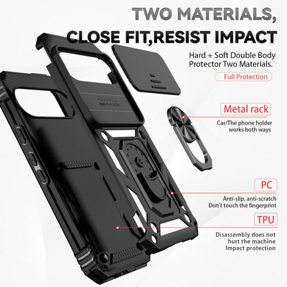 For Google Pixel 10 Pro Sliding Camshield Holder Phone Case(Black) - Google Cases by buy2fix | Online Shopping UK | buy2fix