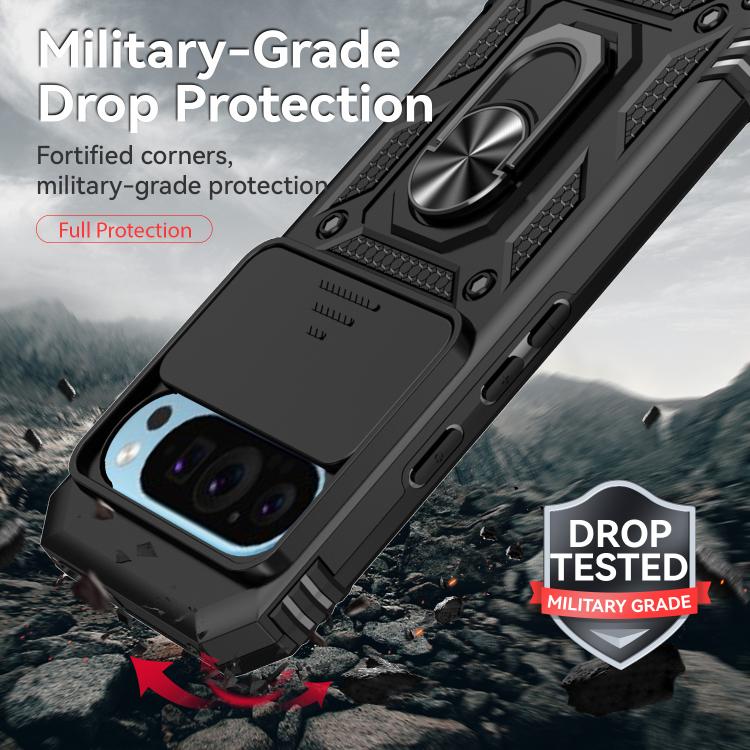 For Google Pixel 10 Pro Sliding Camshield Holder Phone Case(Black) - Google Cases by buy2fix | Online Shopping UK | buy2fix