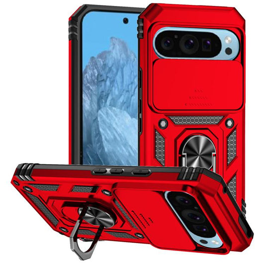 For Google Pixel 10 Pro Sliding Camshield Holder Phone Case(Red) - Google Cases by buy2fix | Online Shopping UK | buy2fix