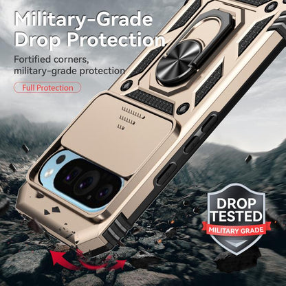 For Google Pixel 10 Pro Sliding Camshield Holder Phone Case(Gold) - Google Cases by buy2fix | Online Shopping UK | buy2fix