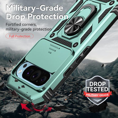 For Google Pixel 10 Pro Sliding Camshield Holder Phone Case(Green) - Google Cases by buy2fix | Online Shopping UK | buy2fix