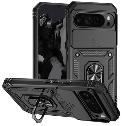 For Google Pixel 10 Pro XL Sliding Camshield Holder Phone Case(Black) - Google Cases by buy2fix | Online Shopping UK | buy2fix