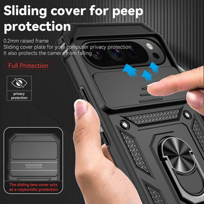 For Google Pixel 10 Pro XL Sliding Camshield Holder Phone Case(Black) - Google Cases by buy2fix | Online Shopping UK | buy2fix