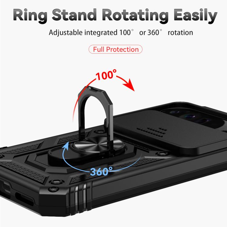For Google Pixel 10 Pro XL Sliding Camshield Holder Phone Case(Black) - Google Cases by buy2fix | Online Shopping UK | buy2fix