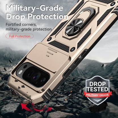 For Google Pixel 10 Pro XL Sliding Camshield Holder Phone Case(Gold) - Google Cases by buy2fix | Online Shopping UK | buy2fix