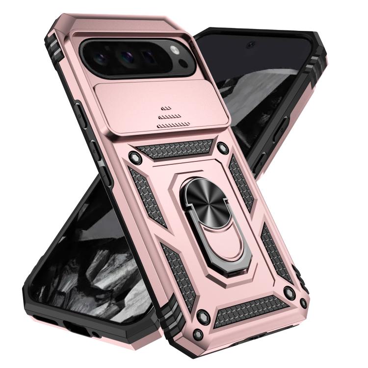 For Google Pixel 10 Pro XL Sliding Camshield Holder Phone Case(Rose Gold) - Google Cases by buy2fix | Online Shopping UK | buy2fix