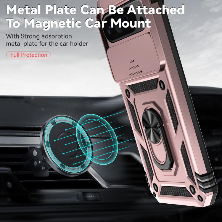 For Google Pixel 10 Pro XL Sliding Camshield Holder Phone Case(Rose Gold) - Google Cases by buy2fix | Online Shopping UK | buy2fix