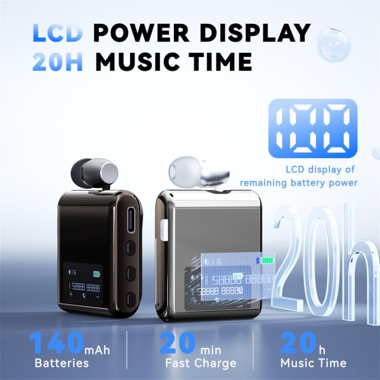 K89 Business Lavalier Single Ear Bluetooth Earphones(Black) - Bluetooth Earphone by buy2fix | Online Shopping UK | buy2fix
