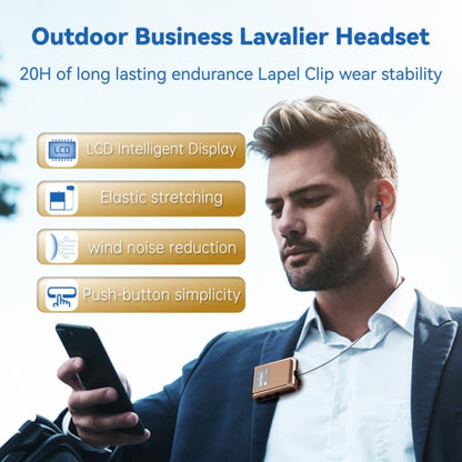 K89 Business Lavalier Single Ear Bluetooth Earphones(Black) - Bluetooth Earphone by buy2fix | Online Shopping UK | buy2fix