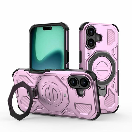 For iPhone 17 J-20 Solid Color MagSafe Magnetic TPU+PC Phone Case(Pink) - iPhone 17 Cases by buy2fix | Online Shopping UK | buy2fix