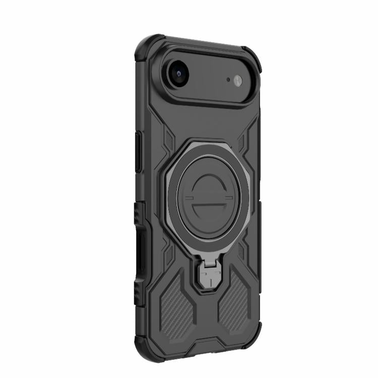 For iPhone Air J-20 Solid Color MagSafe Magnetic TPU+PC Phone Case(Black) - iPhone Air Cases by buy2fix | Online Shopping UK | buy2fix